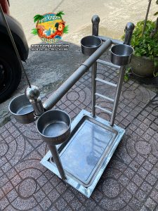 Cầu đứng inox cho vẹt macaw kích thước lớn giúp chim đứng thoải mái