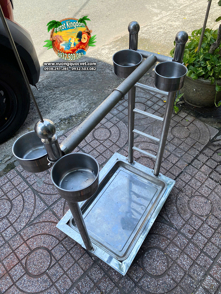 Cầu Đứng Inox Cho Vẹt Macaw