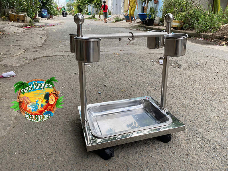 CẦU ĐỨNG INOX CAO CẤP CHO VẸT NHỎ - Ảnh 17