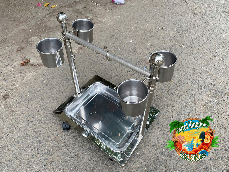 CẦU ĐỨNG INOX CAO CẤP CHO VẸT NHỎ