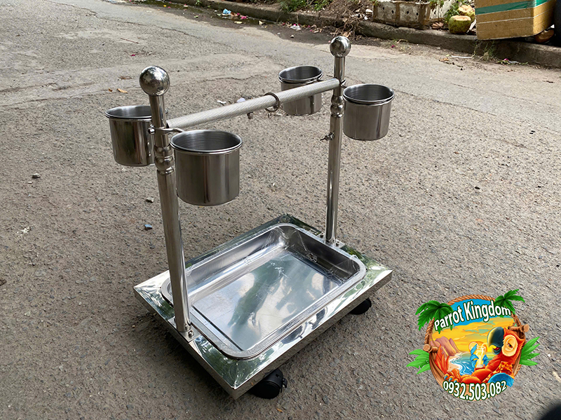 CẦU ĐỨNG INOX CAO CẤP CHO VẸT NHỎ - Ảnh 10