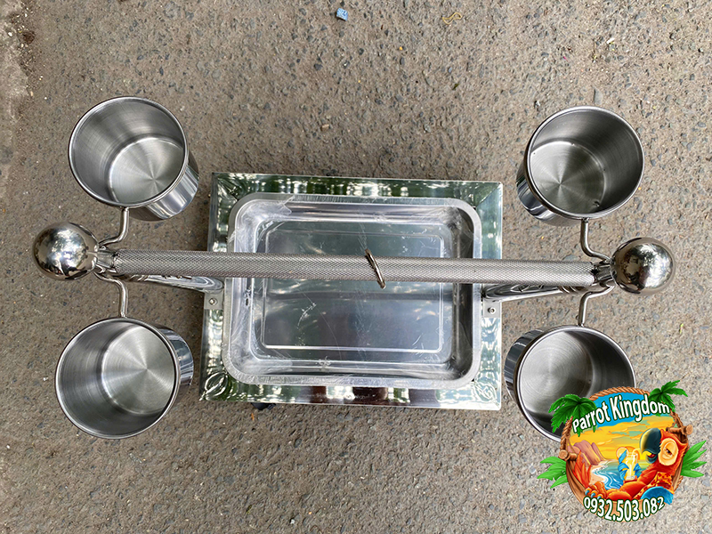 CẦU ĐỨNG INOX CAO CẤP CHO VẸT NHỎ - Ảnh 9