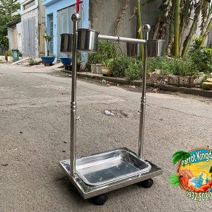 CẦU ĐỨNG INOX CAO CẤP CHO VẸT NHỎ - Ảnh 7