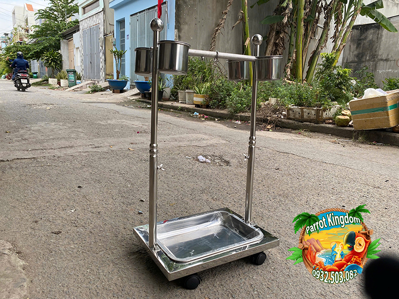 CẦU ĐỨNG INOX CAO CẤP CHO VẸT NHỎ - Ảnh 7