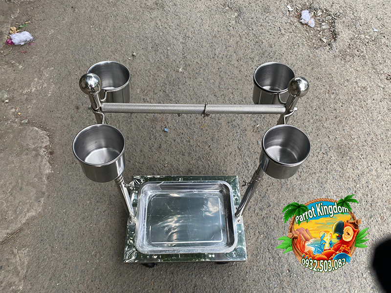 CẦU ĐỨNG INOX CAO CẤP CHO VẸT NHỎ - Ảnh 5