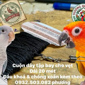 Dây Tập Bay Cho Vẹt Nhỏ Dài 20 Mét – An Toàn, Tiện Lợi Cho Chim Cưng