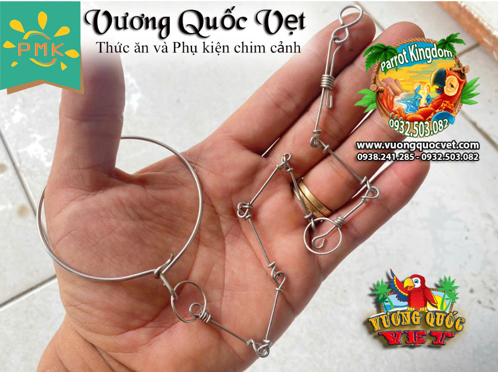 Dây Xích Chân Vẹt Ringneck 1.1li inox chắc chắn - Ảnh 9