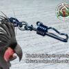 Móc khóa đeo chân kèm chống xoắn dùng cho vẹt Palm, inox 2.5li siêu bền và an toàn cho vẹt