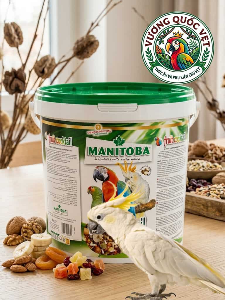 Thức ăn cho vẹt Manitoba Fruit Cocktail thùng 4kg